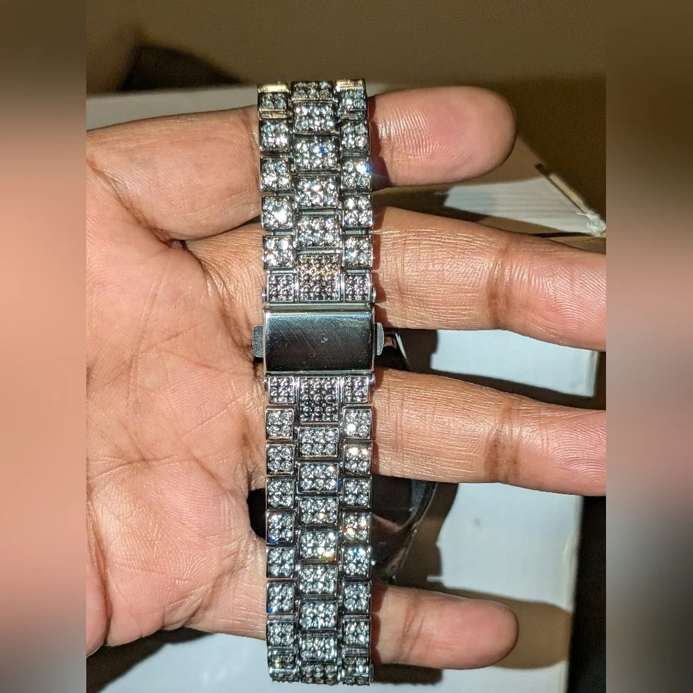 Diamond cuban link watch